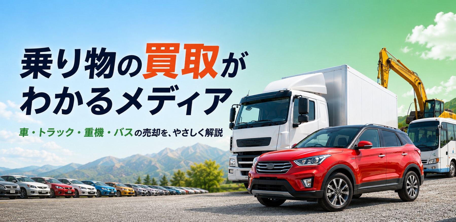 乗り物の買取がわかるメディア｜車・トラック・重機・バスの売却を、やさしく解説